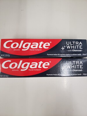 Colgate Ultra White with Charcoal Anticavity Fluoride Whitening 2.2oz (2pk)
