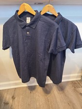 Gildan Boys Navy Polo Shirts-Set of 2 Size Large.