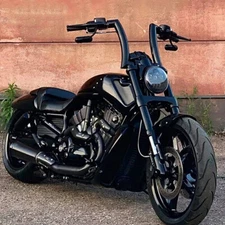 Black 14" Rise 2" Ape Hanger Handlebar Fit For Harley Softail Dyna Sportster XL