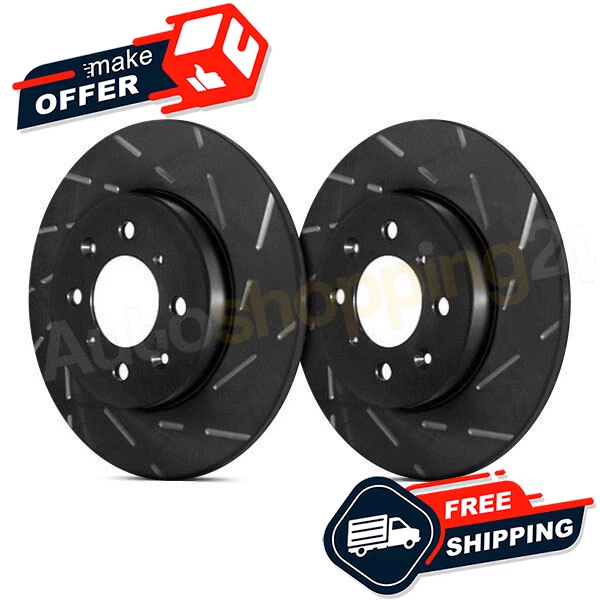 Rotores de freno ranurados deportivos serie BlackDash EBC USR para Toyota Camry 07-11 Foto 3 de 4