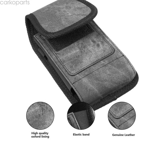 Vertical Cell Phone Belt Clip Pouch Holster Waist Bag Card Slots Case Cover - Picture 7 of 23