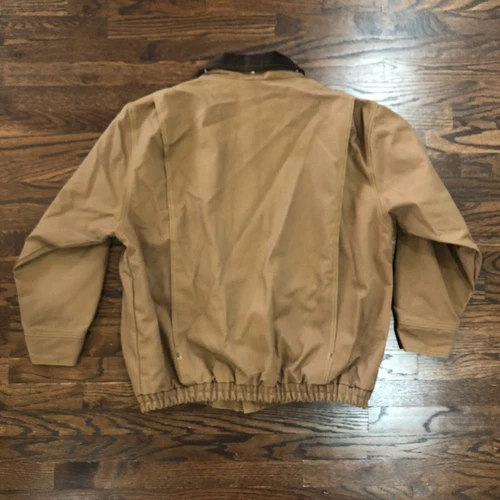 Bulwark Protective Apparel FR Brown Duck Lined Bomber Heavyweight Jacket Men XL image 4
