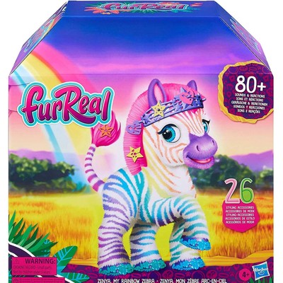 Furreal Zenya My Rainbow Zebra Interactive Plush Pet