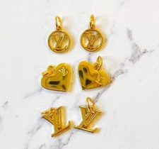 Designer LV Gold Button Tiny Small Zipperpull Bundle | Set of 6