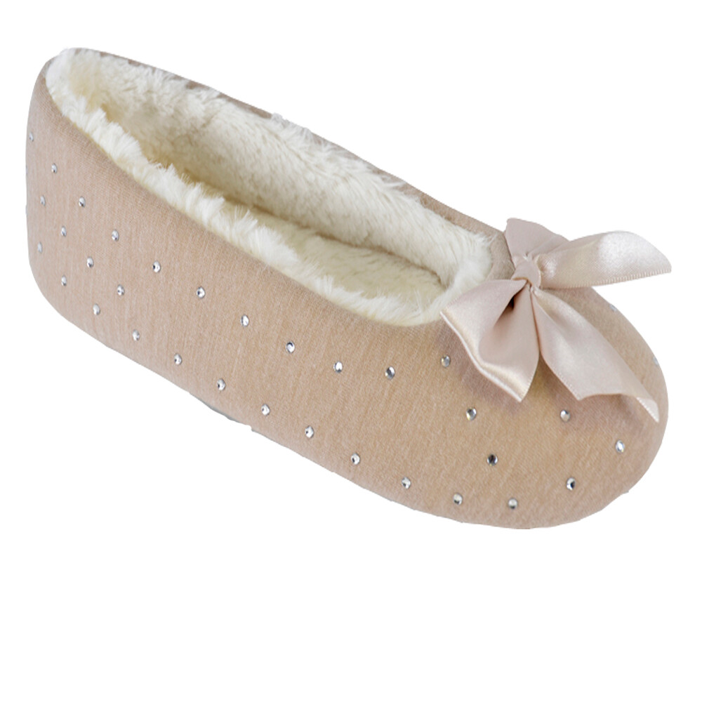 Womens Slip On Ballet House Shoes Ballerina Slippers Ladies SLIDERS