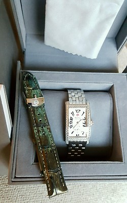 Michele Diamond Urban Park Mini With Diamond Bezel Watch MW02S01A2001 NIB. 