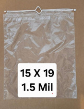 Plastic Drawstring Bags 15 X 19 1.5 Mil