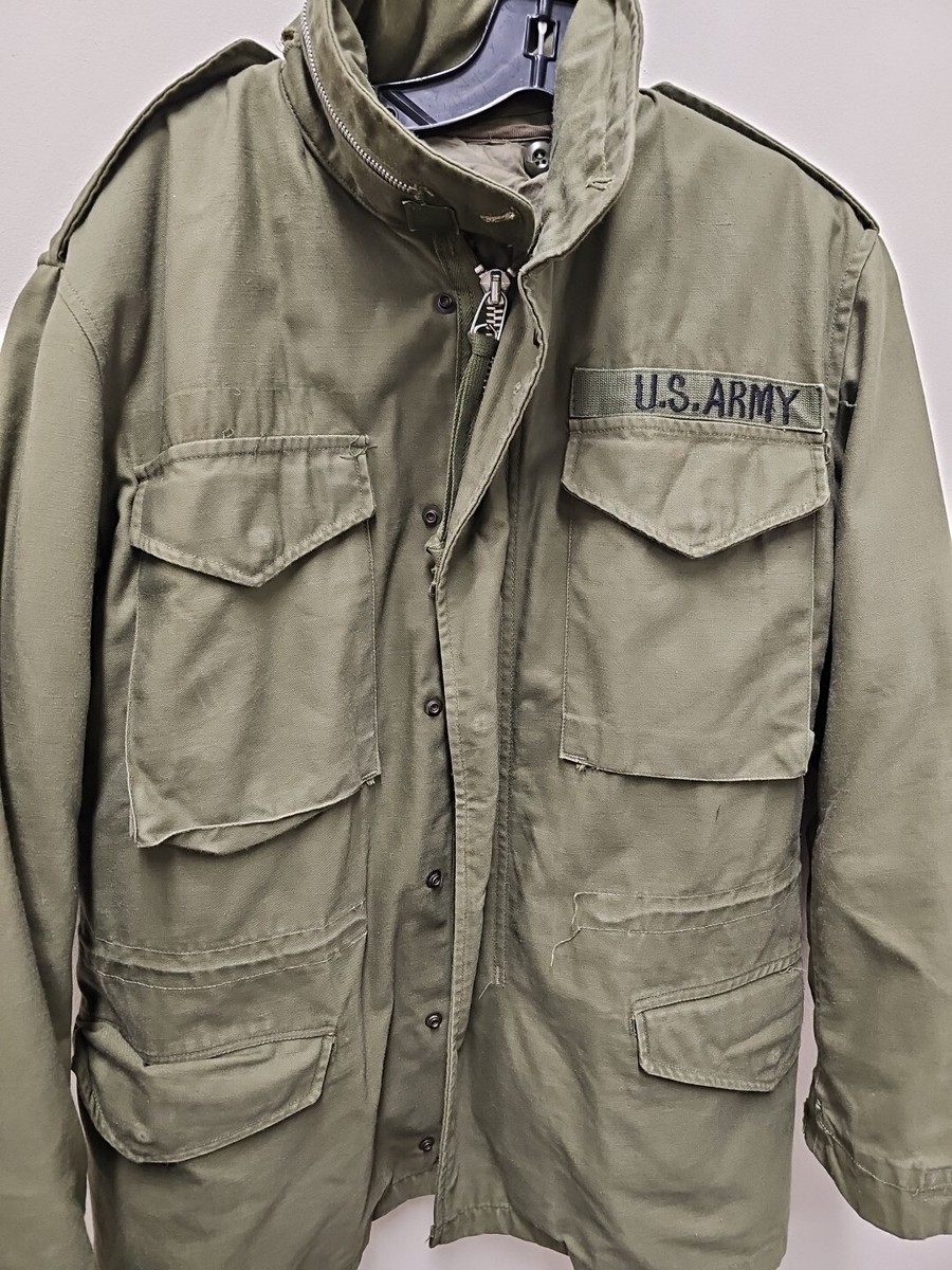 ジャケット・アウター VINTAGE US ARMY M-65 FIELD JACKET Vintage US Military M65 Field Coat Jacket Small Long Cold