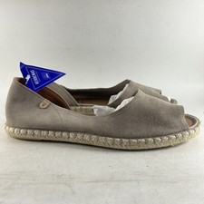 Verbenas Cruz Mujer Alpargatas Peep Toe Zapatos Gris Talla EU 41 US 10
