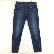 Joe's Womens Jeans Straight Ankle  Denim Blue Whiskering Stone Wash Mid Rise 28