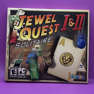 Jewel Quest I & II Solitaire PC Rom Software CD 