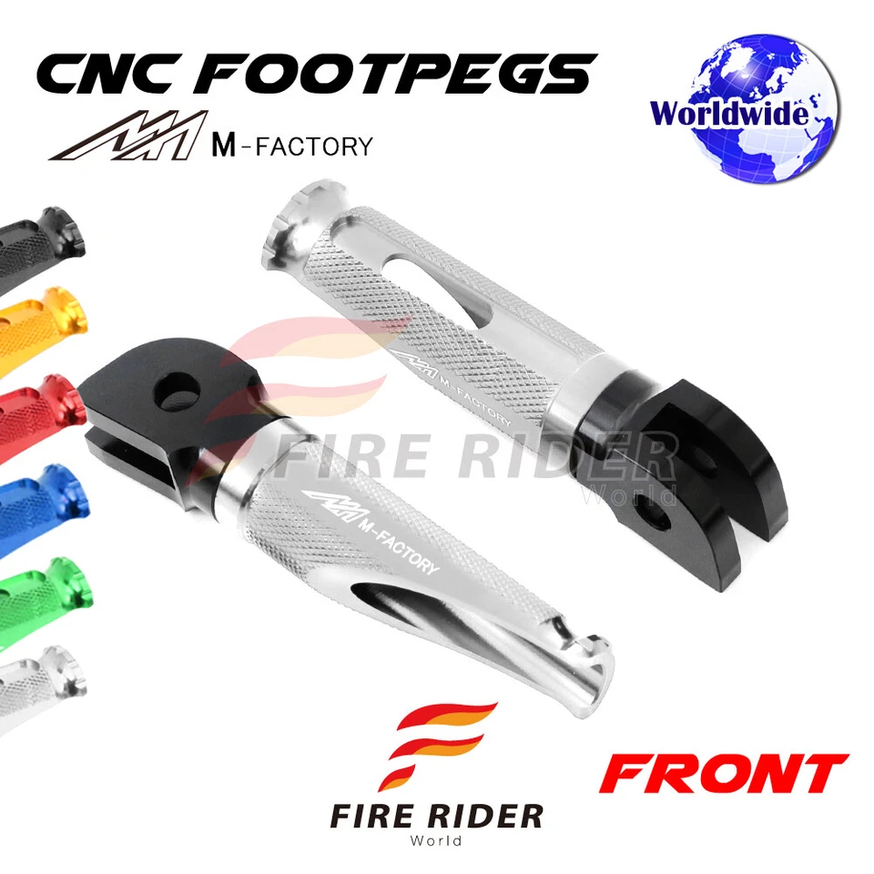 Estriberas delanteras Billet CNC para Honda CBR600 F2/F3 1993-1997 93 94 95 96 97 FRW Foto 2 de 4