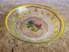 Phaltzgraff Napoli handpainted glass salad bowls