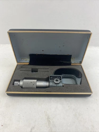 Vintage Mitutoyo Micrometer Caliper 0-1 in, No. 193-211, With Case.  Japan