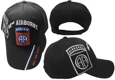 82nd Airborne All The Way Black Shadow Embroidered Cap CAP627 Hat