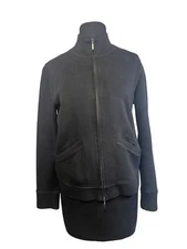Falconnable Size Small Black Full Zip Knit Jacket with Pockets