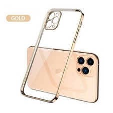 For iPhone 17 Pro Max 16 15 14 13 12 11 Slim Plating Clear Soft TPU Case Cover