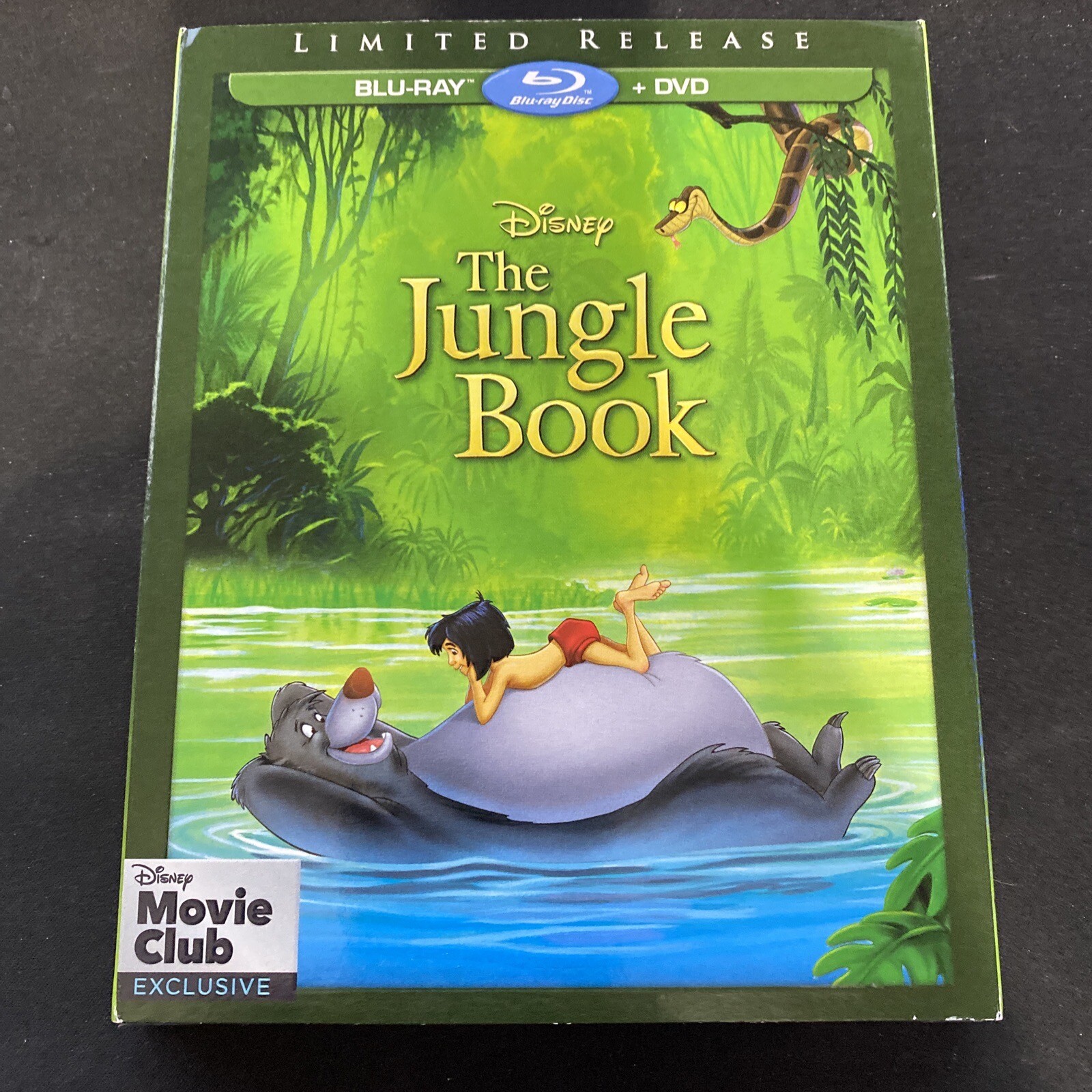 Jungle Book Blu-ray + DVD Disney Club Exclusive limited Release New With Slip