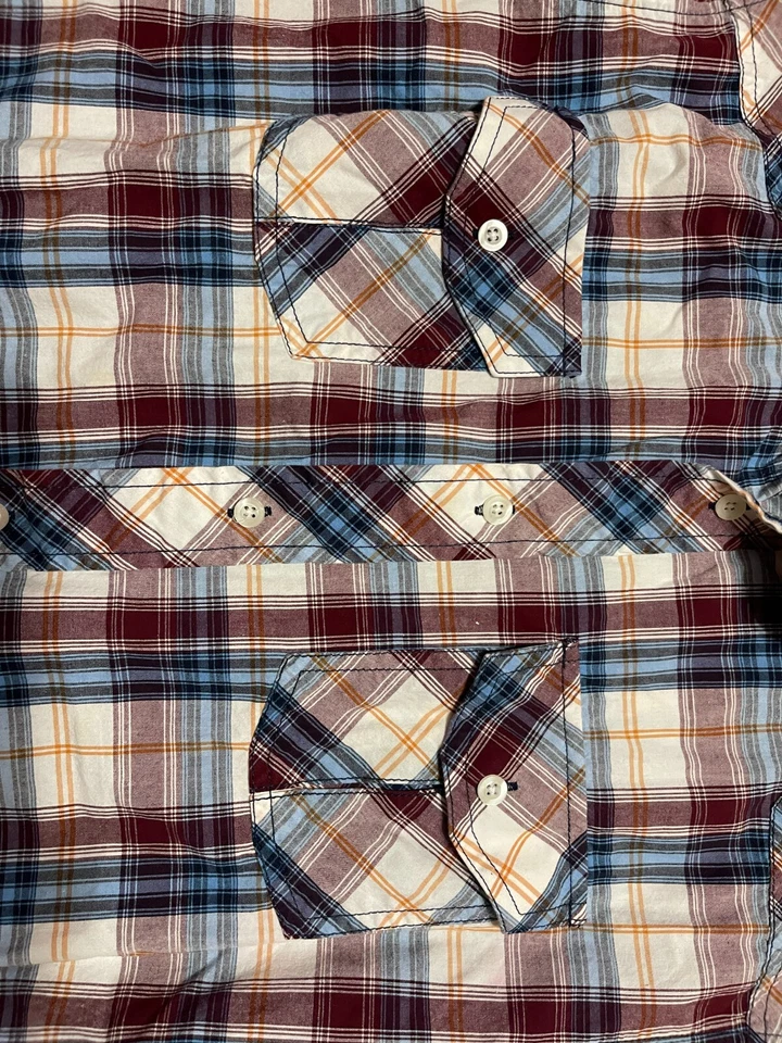 Eighty Eight Shirt, Men's Size XL, Blue White Red, Plaid, Button Up, Long Sleeve - Image 4 of 4