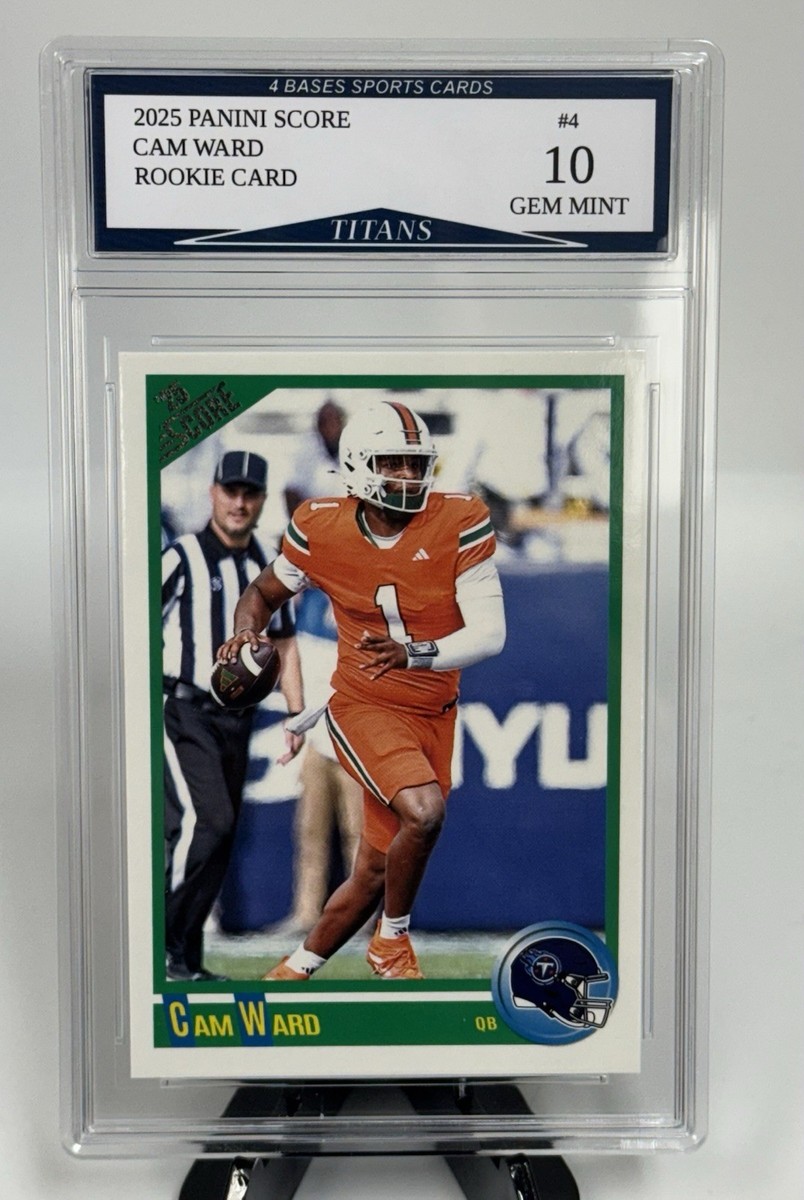 2025 Panini Score Cam Ward Tennessee Titans Rookie #4 Gem Mint 10