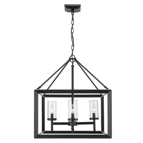 Golden Lighting Smyth 21" Wide Matte Black 4-Light Chandelier - Picture 2 of 5