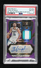 2023-24 Select FOTL Neon Purple Pulsar Prizm 7/15 Vasilije Micic PSA 8 Auto 14t3