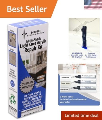 3-Tone Quartz Repair Kit for Countertops - Safe & Effective Scratch and Chip Fix