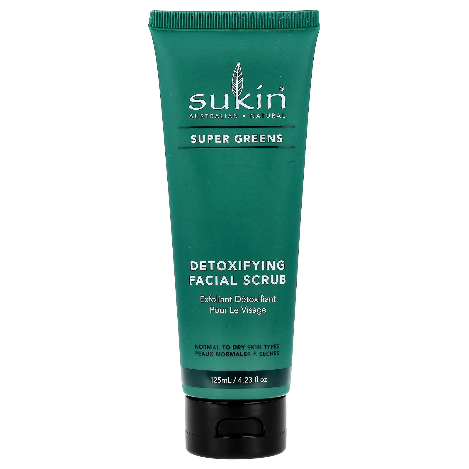 Sukin, Super Greens, Detoxifying Facial Scrub, 4.23 fl oz (125 ml)