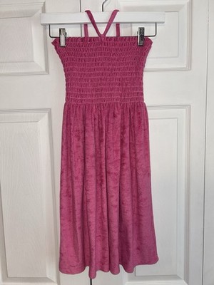 Girl s Exist Fuchsia Terrycloth Halter Style Beach Coverup Size Small