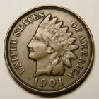 1901 Indian Head Cent Penny VF-Details  "Actual Coin Pictured - Not Cleaned"