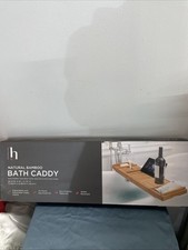 Bamb si Bamboo Bathtub Caddy Tray With Extending Sides - BEL-BATH-BAM