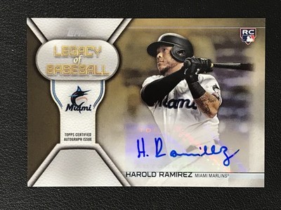2019 Topps Update #LBA-HRA Harold Ramirez Legacy of Baseball Autograph Gold /50