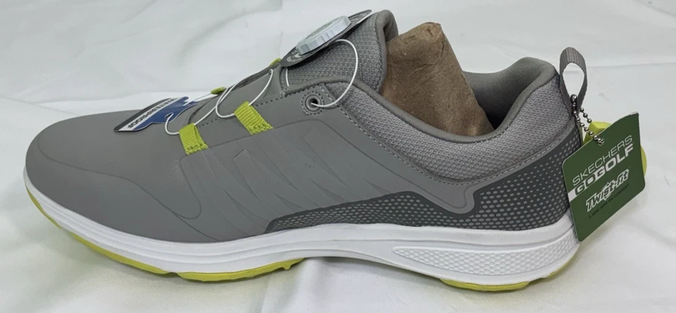Skechers GO GOLF TORQUE TWIST Men's Golf Shoes NEW OTHER Grey Yelloow - Image 3 of 4