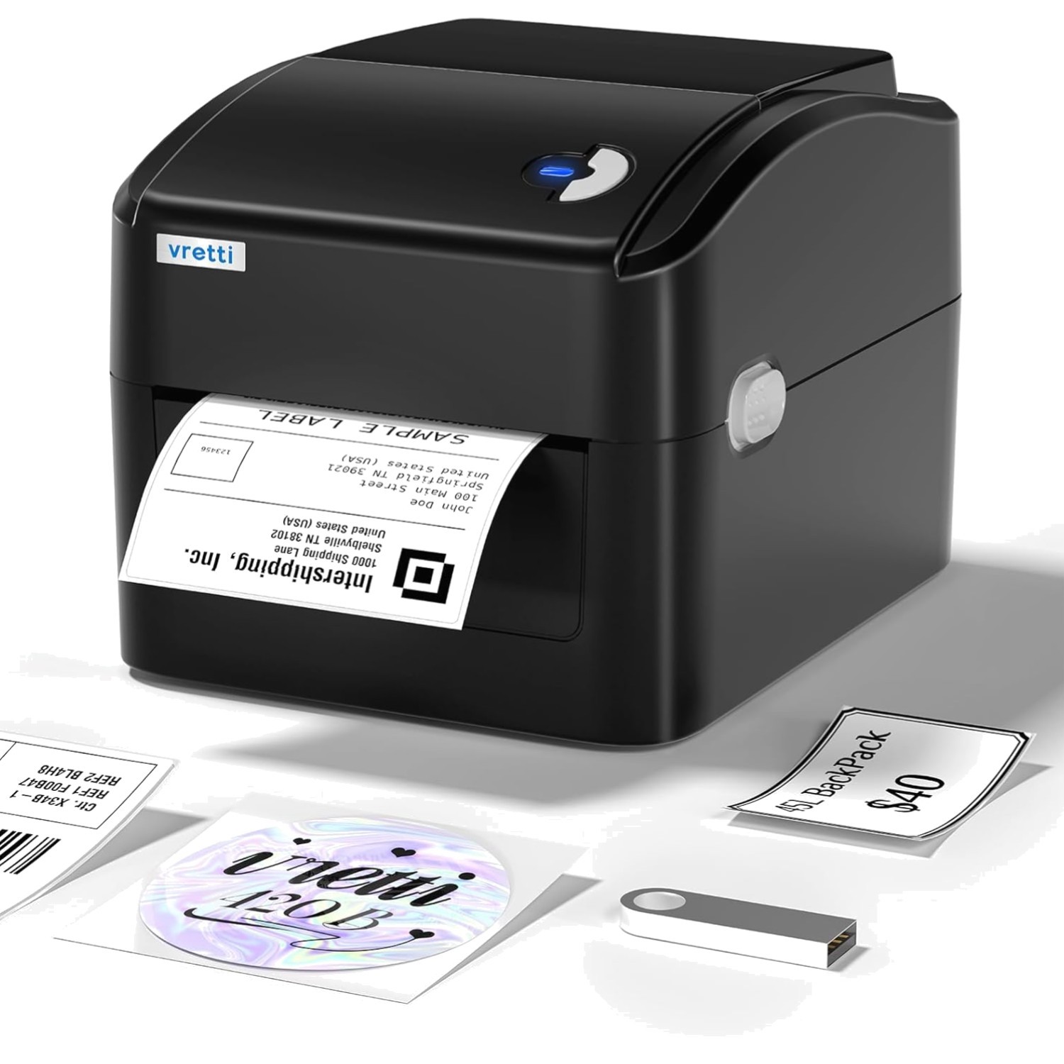 Imprimante étiquettes vretti 4x6 usb pour imprimer des bordereaux