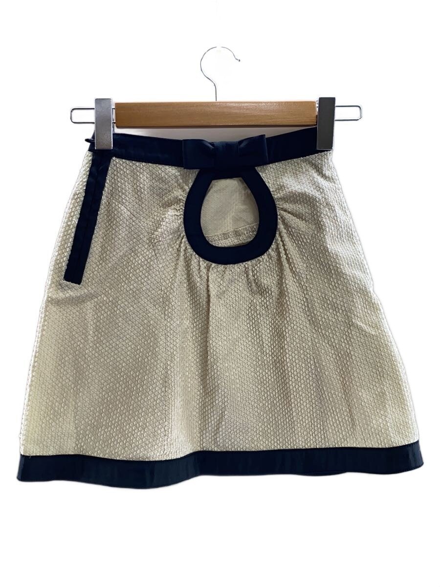 LOUIS VUITTON Skirt, Size 34, Polyester, Cream, Solid Color thumbnail 2
