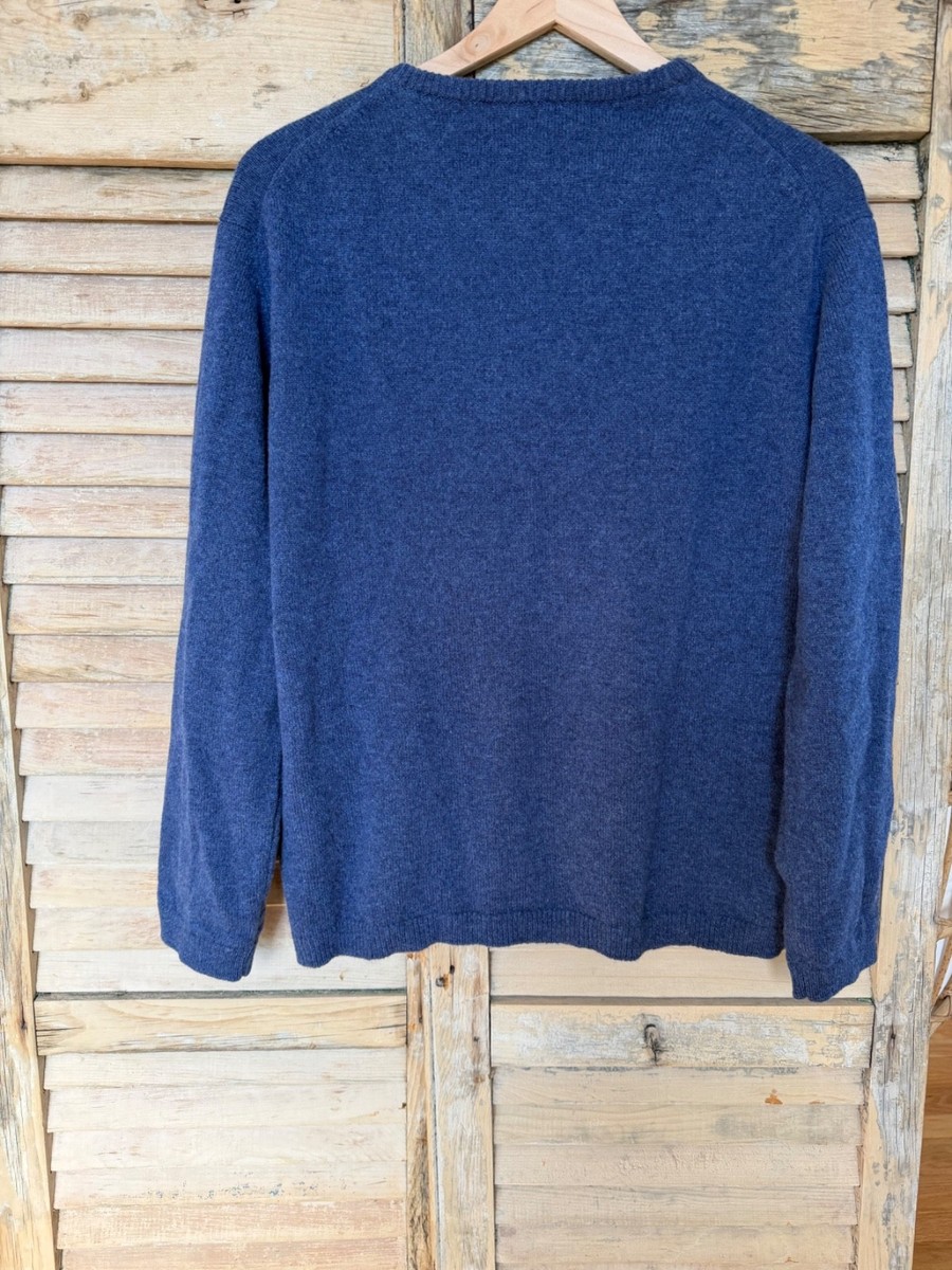 Hades 100% lambswool Sweater Made Scotland Joni Mitchell Blue xs