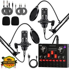 FOLTUSYMY Podcast Bundle Audio Interface Mic