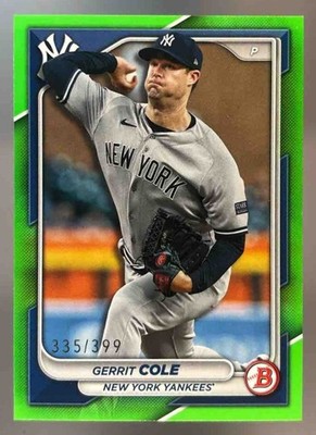 2024 Bowman Baseball Gerrit Cole Neon Green /399 #60 New York Yankees