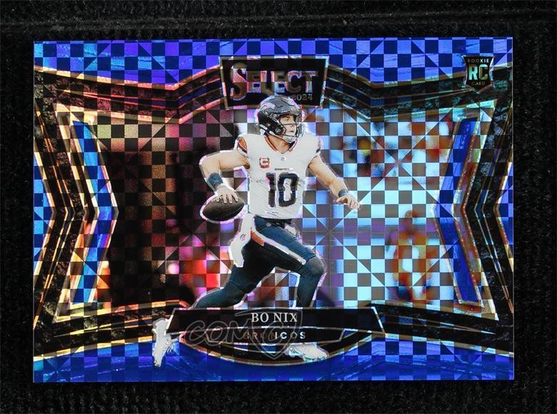 2024 Panini Select Field Level Blue Prizm 39/75 Bo Nix #472 Rookie RC 0ma6
