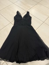 White House Black Market Black Dress Size 2 Women Sleeveless Lined V Neck A-Line