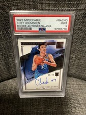 2022-23 Panini Impeccable CHET HOLMGREN Rookie Autograph ASIA /88 PSA9