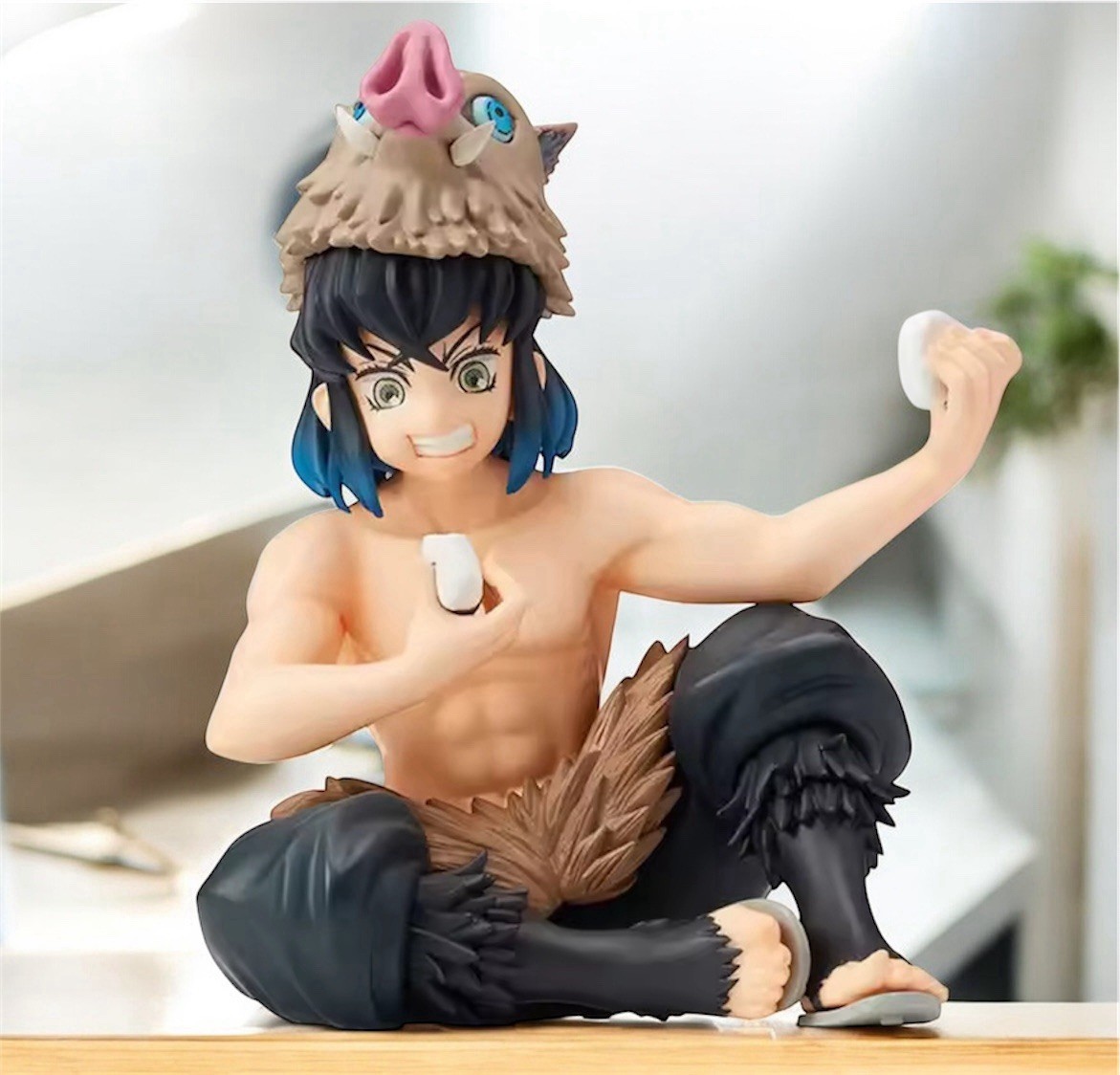 Inosuke Hashibira Statue Figure – Demon Slayer (Kimetsu no Yaiba) – 10 cm (4”)