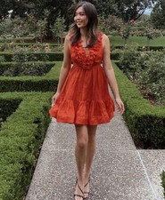 Zimmermann Lovestruck Garland Mini Dress Size 1 AU 10 / US 6 Red