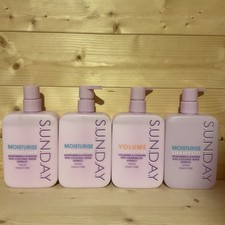 Shampoo/Conditioner 4 X 350ml Sunday Moisturise & Hydrates Coconut Water Extract 9.64 per litre