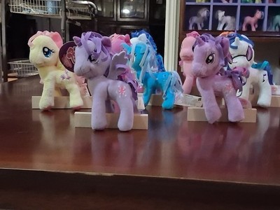 Nine MLP My Little Pony Plushies Huggable Little Ribbon Hairs by Funrise VG cond