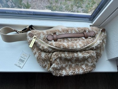 Michael Kors Erin Medium Waist Bag Fannypack Crème MK Multi Fur
