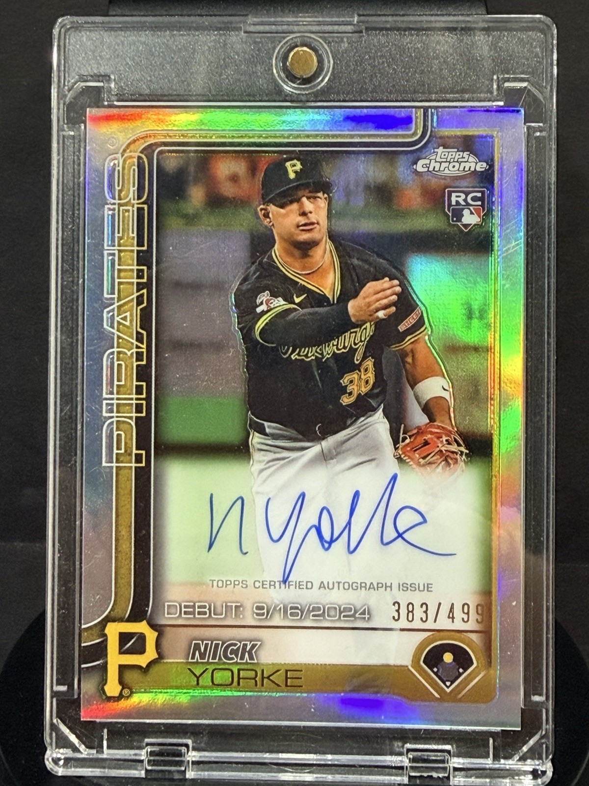 2025 Topps Chrome - Rookie Autographs Nick Yorke #RA-NY Refractor /499 (AU, RC)
