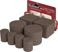 Yelanon Felt Furniture Pads -56 Pcs(1+2)” Premium glock 19/23, brown, Brown 