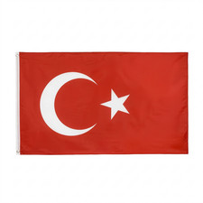 Große Türkei Fahne 150x90cm Türkische Flagge mit Metall-Ösen Fußball WM EM Fans