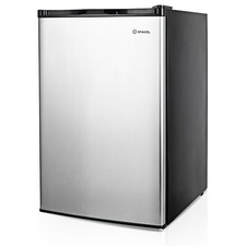 Costway 3 cu.ft. Compact Upright Freezer w/Stainless Steel Door Removable Shelf